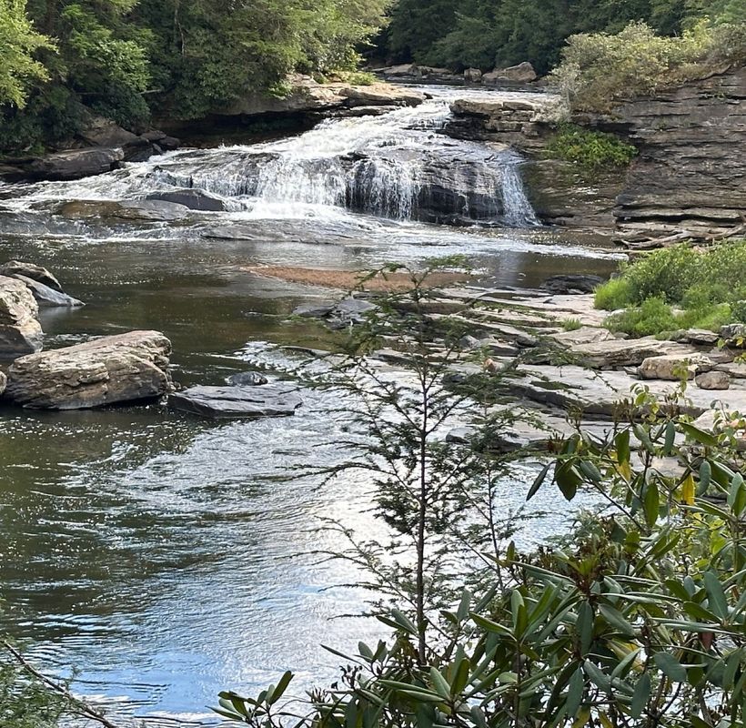 A rocky mountain river at Swallow Falls State Park